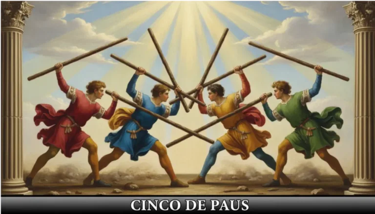 Significado Cinco de Paus no tarot